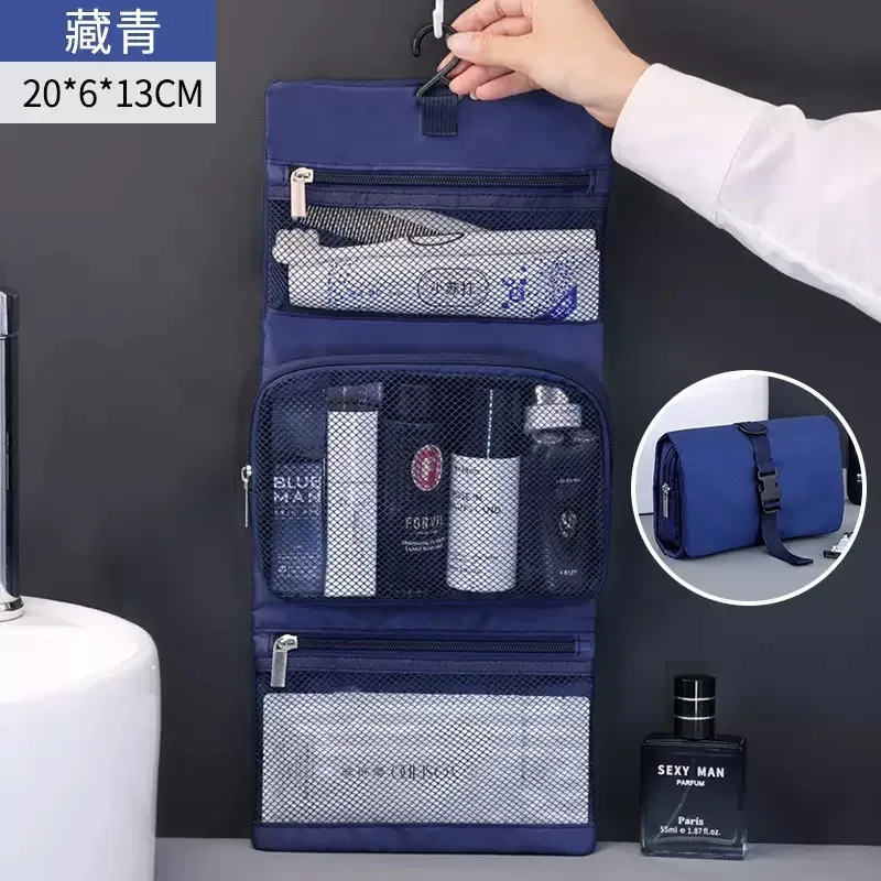 trousse de toilette pliable, sacs de rangement suspendus, trousse de maquillage pour salle de bain, sac cosmétique pour hommes d'affaires, organisateurs de voyage