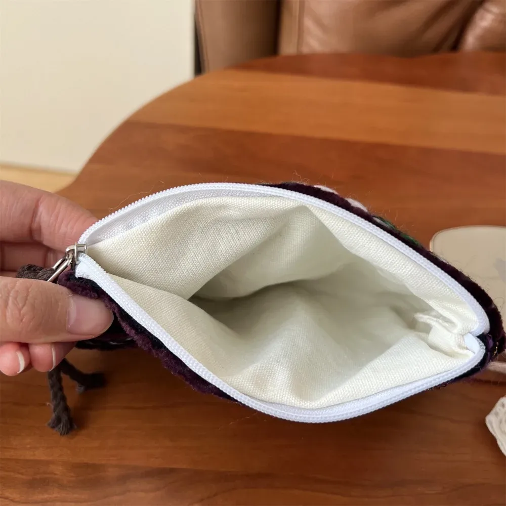 mini trousse à cosmétiques rétro à carreaux et rayures, organiseur de maquillage, pochette élégante, sac de rangement polyvalent pour femme, hiver