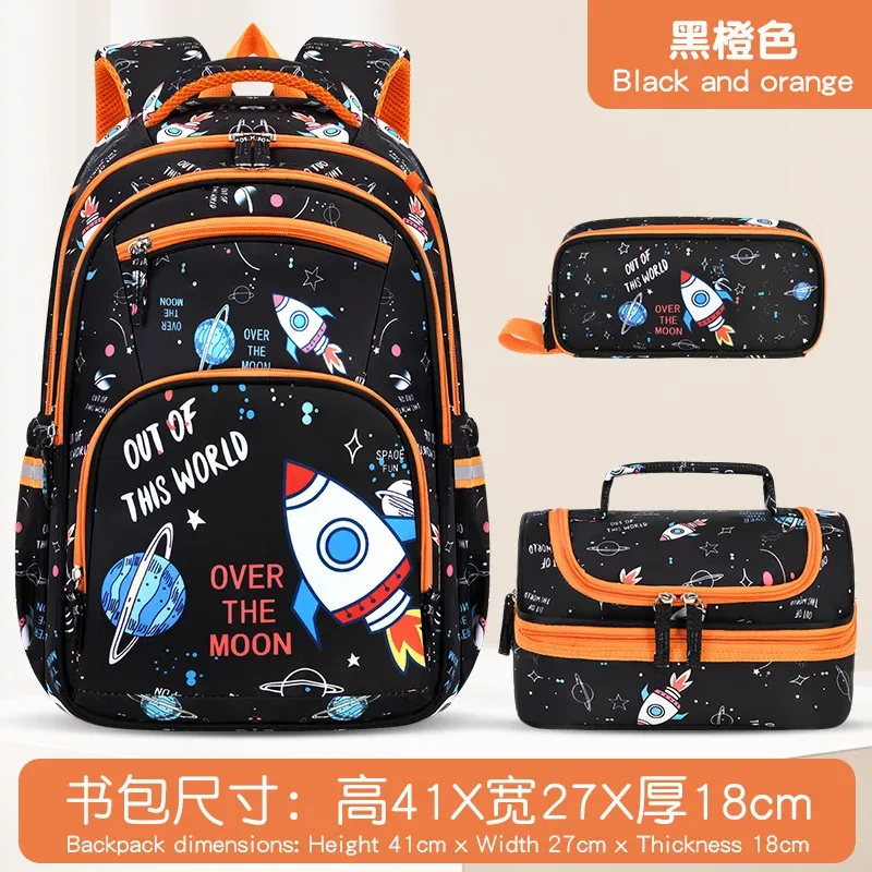 sacs d'école pour enfants, garçons et filles, cartable pour l'école primaire, ensemble de 3 sacs à dos avec sac à lunch, mochila