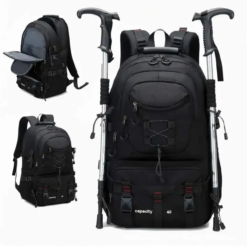 sac à dos de grande capacité, sac professionnel pour la randonnée et l'alpinisme, sac de voyage léger et imperméable, interface usb