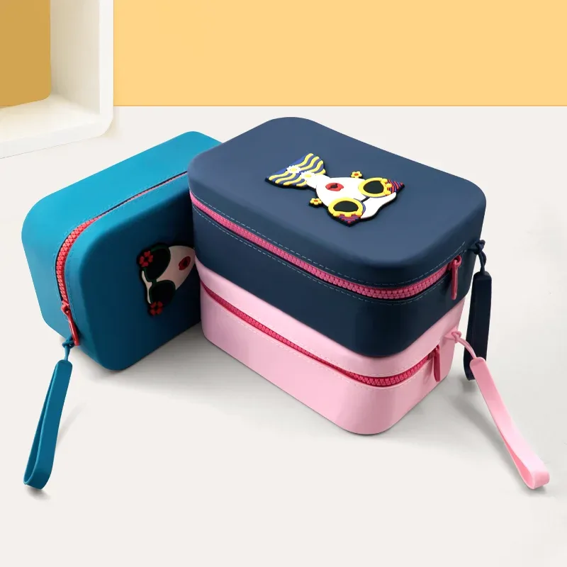 nouveau sac de voyage en silicone pour maquillage d'été, grande capacité, trousse de maquillage, sac organisateur de maquillage, trousse de toilette imperméable