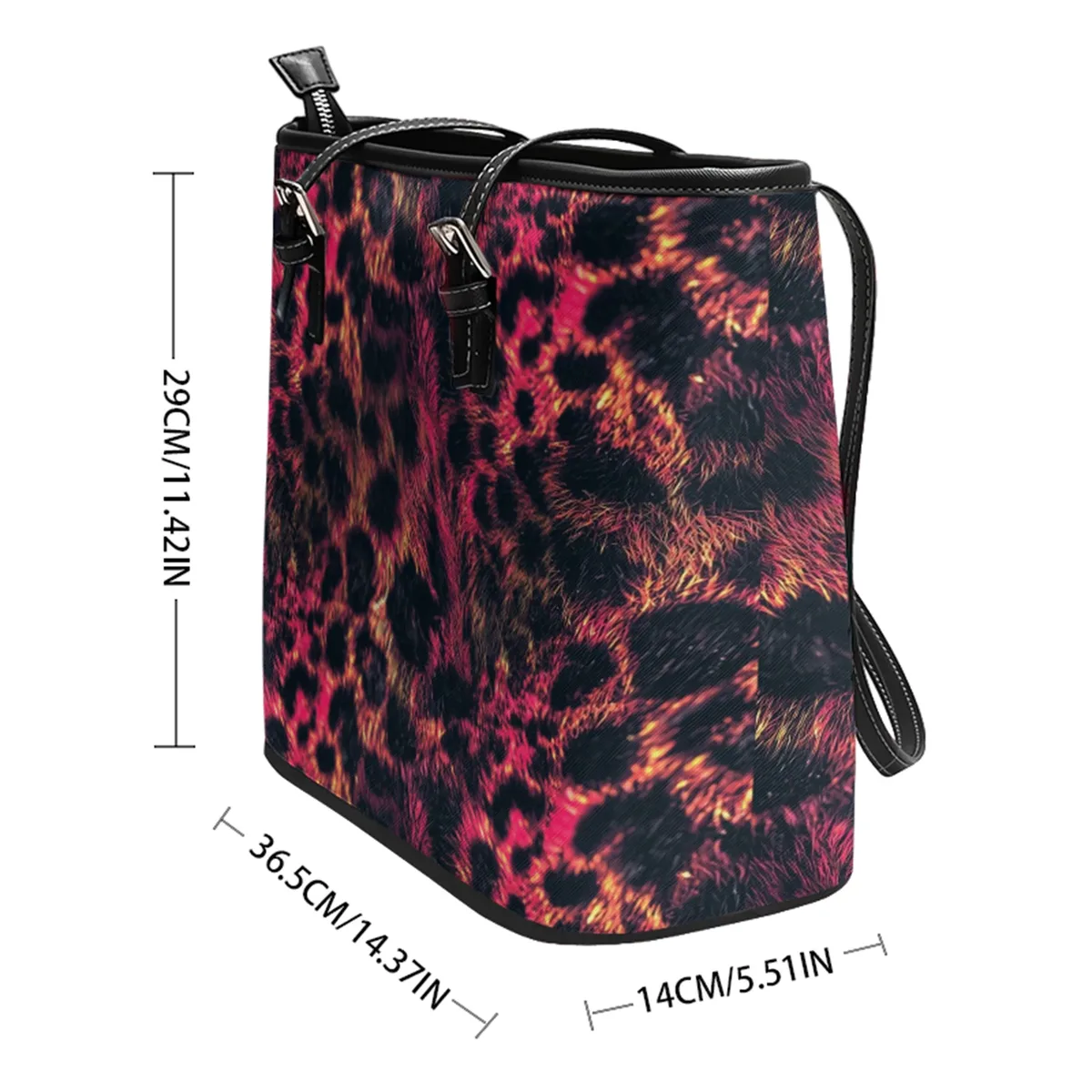 Urban Neon Leopardia multicolore imprimé Oxford PVC cuir sac à bandoulière fermeture éclair léger voyage fourre-tout travail quotidien week-end sac à main