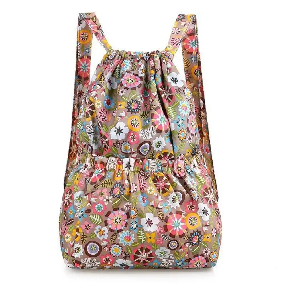 sac à bandoulière de proximité en polyester pour adolescentes, sac à provisions portable, sacs à dos de sport, imprimé floral décontracté, imperméable, grande capacité