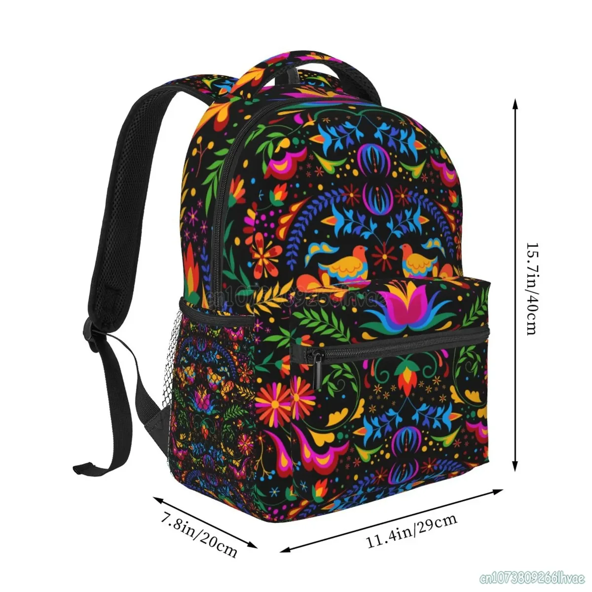 sacs à dos à fleurs mexicaines, motif ethnique, personnalisés, légers, décontractés, pour ordinateur portable, randonnée, salle de sport, voyage, sac à dos pour femmes