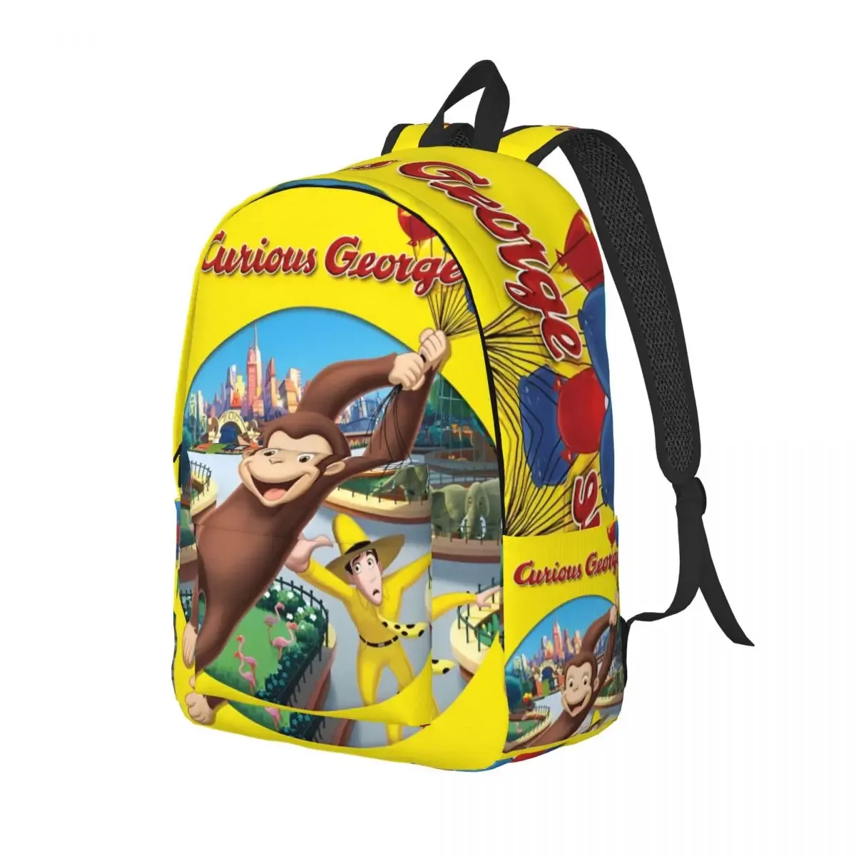 curieux george monkey anime sac à dos pour hommes femmes décontracté lycée randonnée voyage sac à dos ordinateur portable sacs en toile en plein air