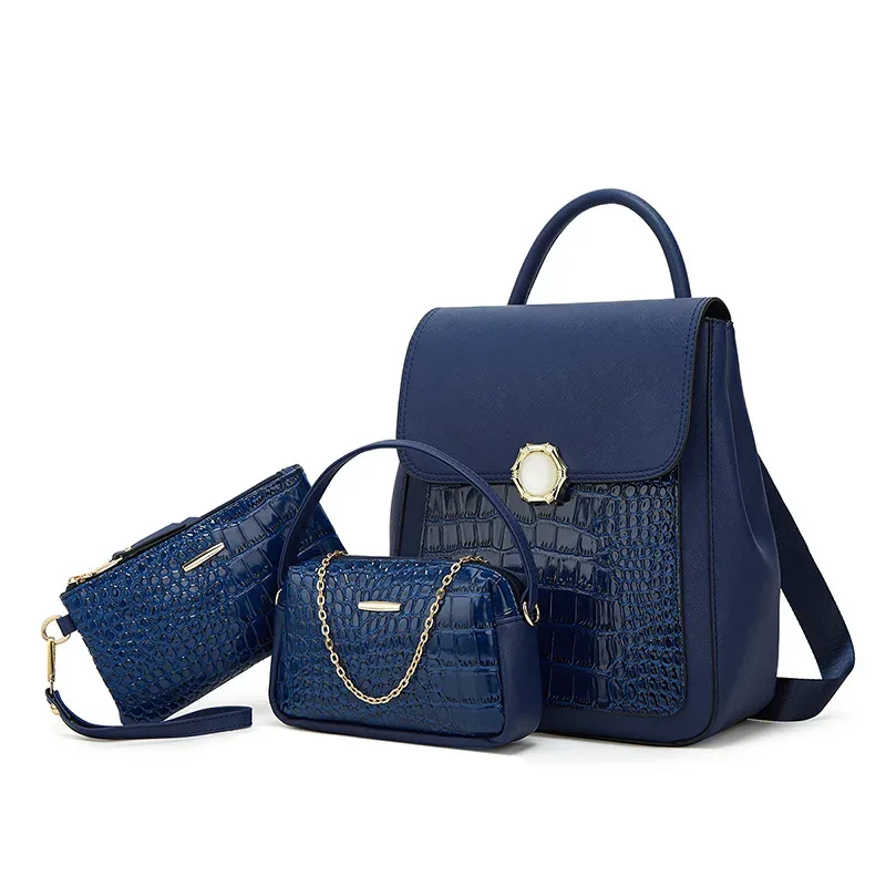 ensemble de sacs à dos pour femmes, 3 pièces, style coréen, sac de voyage scolaire tendance