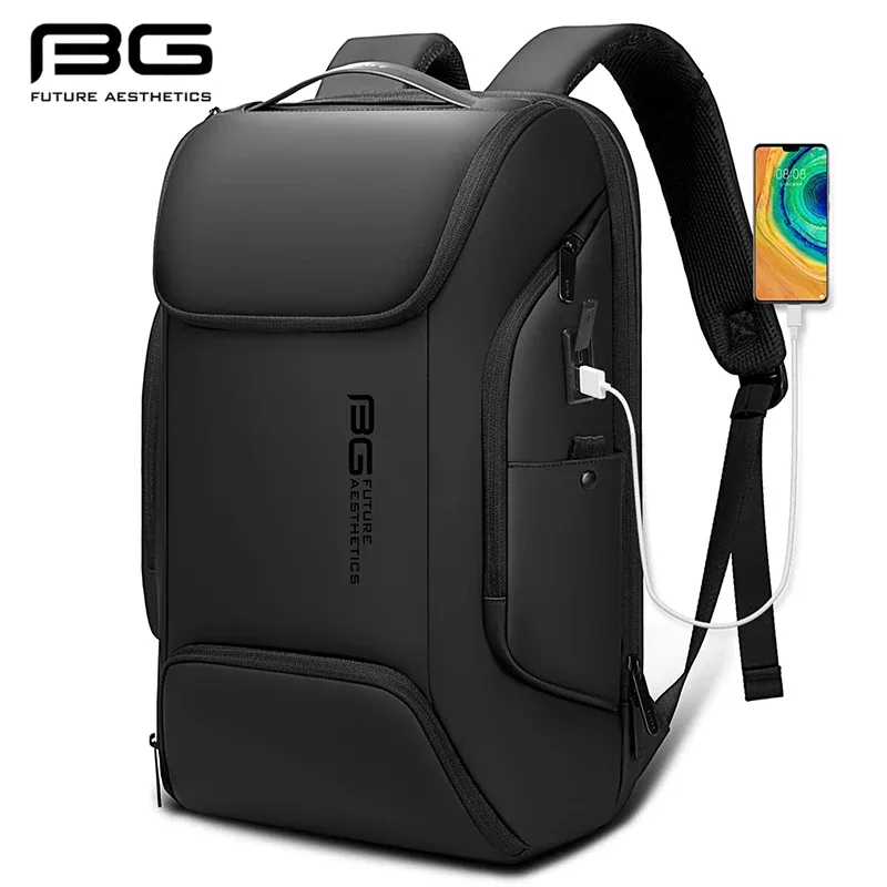 BANGE Business USB charge sacs à dos intelligents convient au sac à dos de trajet pour ordinateur portable 15.6 pouces sac de transport étanche pour hommes sacs de voyage
