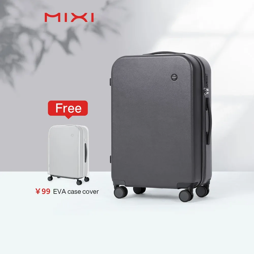 mixi femmes bagages pc valise voyage boîtier de chariot hommes muet spinner roues bagages roulants tsa serrure sacs à main m9236