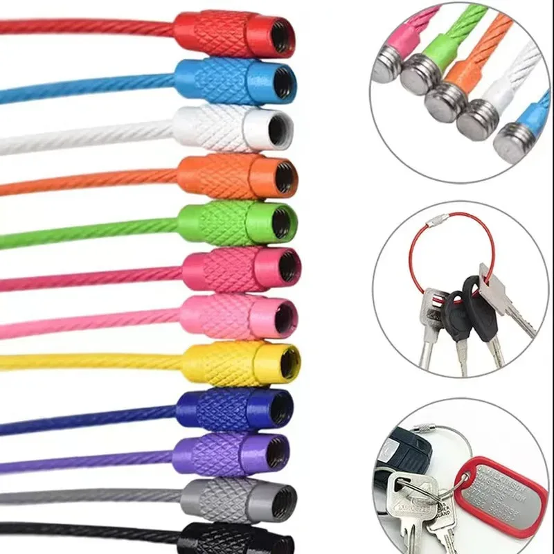 Clip pour étiquette de bagage en fil d'acier inoxydable coloré, 10 à 30 pièces, durable et facile à installer, parfait pour les voyages et l'usage quotidien