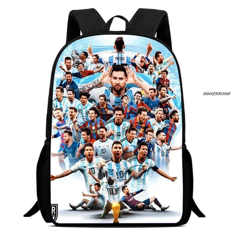 sac à dos scolaire dessin animé messi unisexe pour enfants de 5 à 8 ans - sac à dos léger ergonomique et protecteur de la colonne vertébrale pour l'école