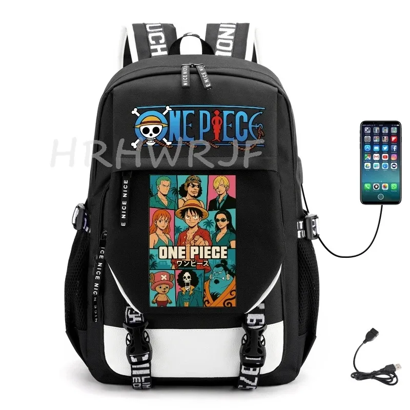 sac à dos one piece en nylon monkey d luffy pour femmes et hommes, sacs d'école décontractés pour voyage en plein air, sac à dos de randonnée, mochilas de sport