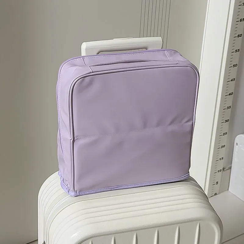 trousse de toilette de voyage avec compartiments, organiseur de maquillage pour femmes, grande pochette pour cosmétiques, soins de la peau, pinceaux et crayons