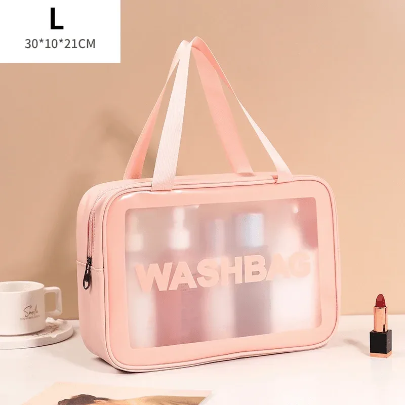 sacs de rangement transparents portables pour voyage, sacs de toilette imperméables, trousses de maquillage transparentes