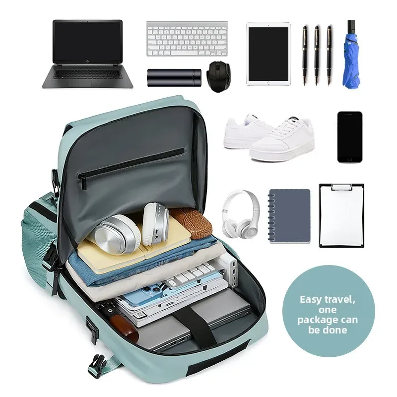 sac à dos de voyage de grande capacité, sac à bagages léger multifonctionnel pour femmes et hommes, sac à main et à bandoulière
