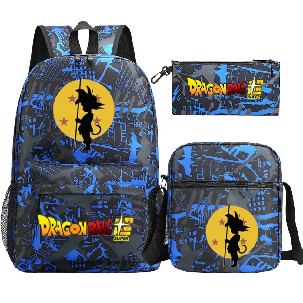 ensemble de sacs à dos dragon ball avec sac à déjeuner et trousse à crayons, sacs à dos pour garçons, sacs à dos légers pour ordinateur portable, sacs de voyage