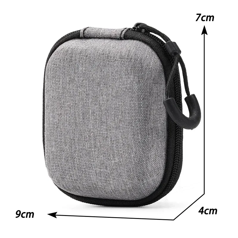 mini sac de rangement de produits numériques gris, casque portable, câble de données usb, chargeur, étui de rangement en u stick, étui de protection antichoc