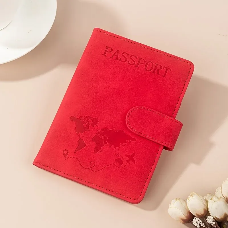 porte-passeport multifonction anti-rfid, portefeuille, porte-carte d'identité, fabriqué en cuir synthétique pu, housses de passeport
