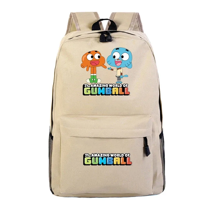 sac à dos the amazing world of gumball pour garçons et filles, sac à dos de dessin animé de grande capacité, sac à livres pour étudiants, sac de voyage unisexe pour l'extérieur