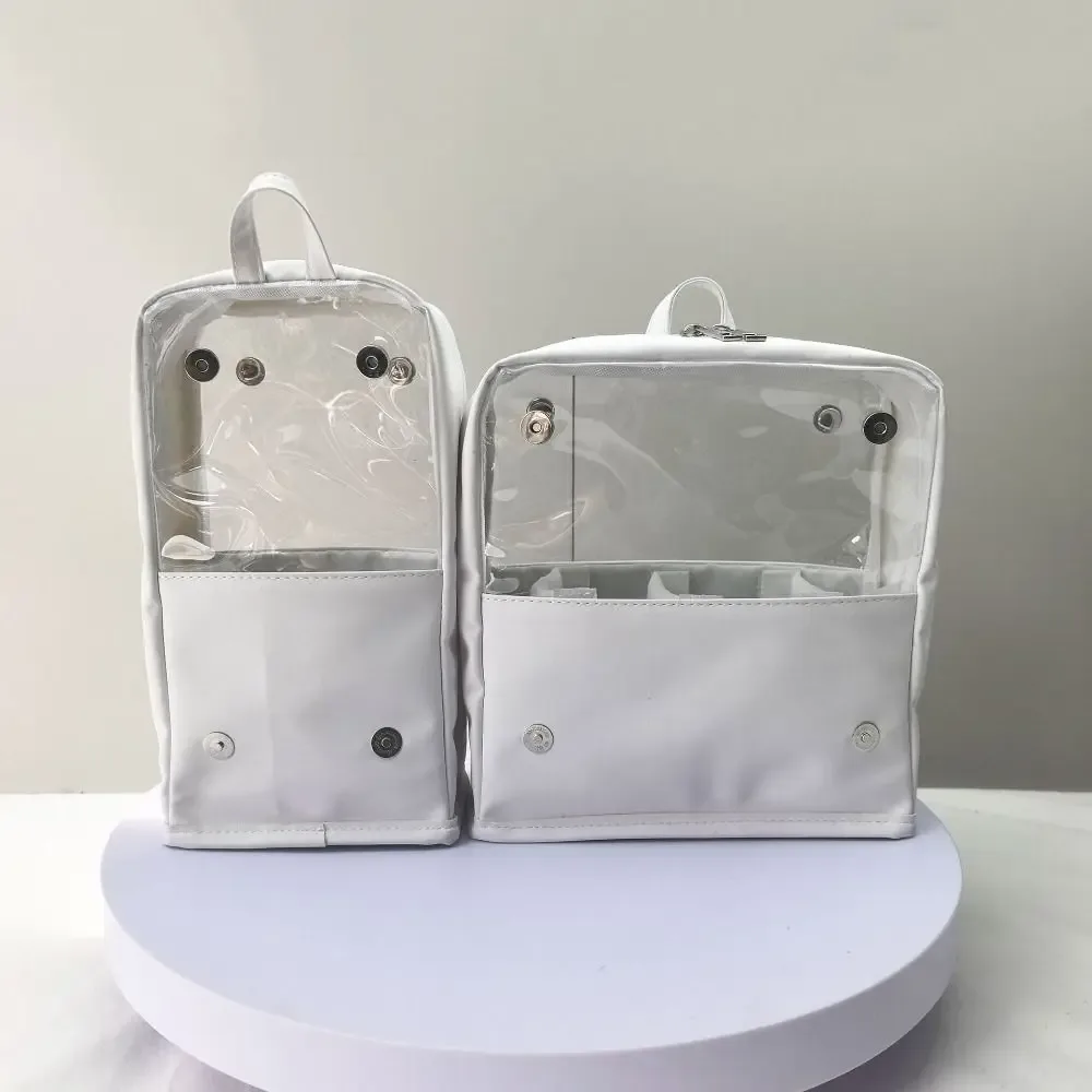 Trousse de Maquillage Transparente Imperméable, Grande Capacité, Design Autoportant, Fermeture Éclair Visible avec Poignée