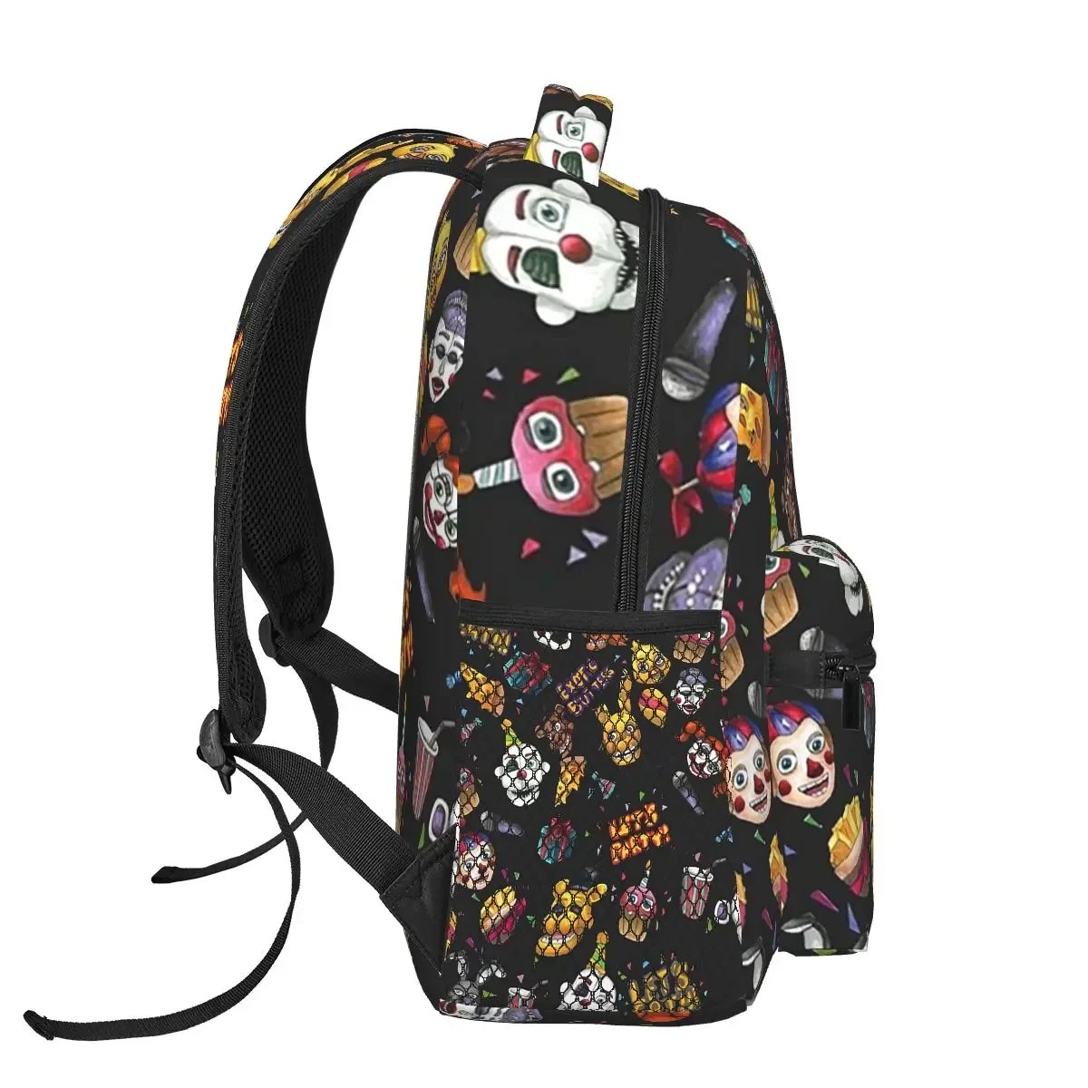 fnaf - let's party - sac à dos scolaire noir pour étudiants, sac de voyage et de randonnée pour hommes et femmes, sac à dos tendance, sacs à bandoulière