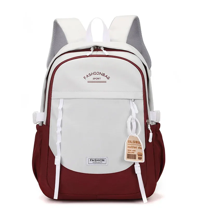 sac à dos pour collégiennes, style ins, collège, lycée, polyvalent, bloc de couleur double