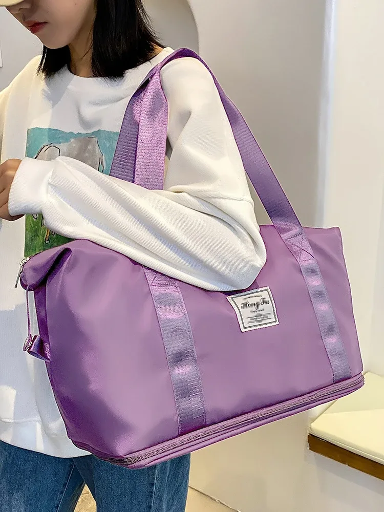 UNIXINU sac de voyage à main en Nylon imperméable à l'eau sport sacs fourre-tout de sport pour femmes grande capacité de stockage bagages sac à main
