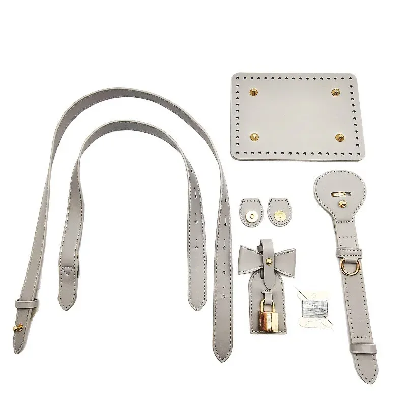 sac seau vintage fait main en paille tressée avec accessoires en cuir pu, bandoulière simple pour sac à bandoulière ou sac croisé