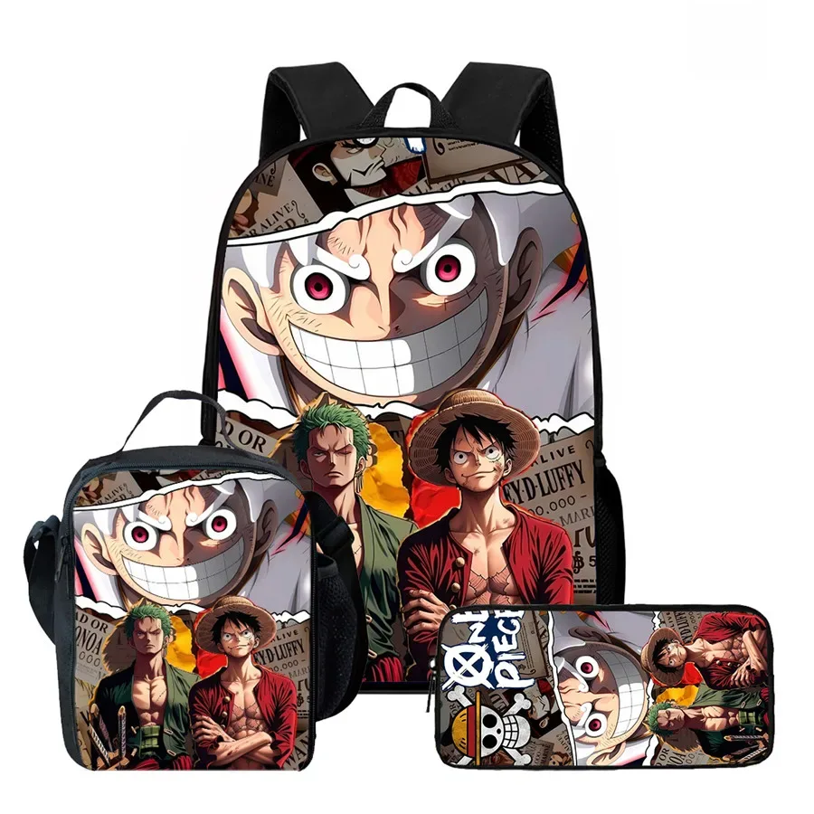 ensemble de sac à dos scolaire 3 pièces 15 pouces avec sac à lunch et trousse à crayons, durable, léger, unisexe, pour garçons et filles de 6 à 10 ans