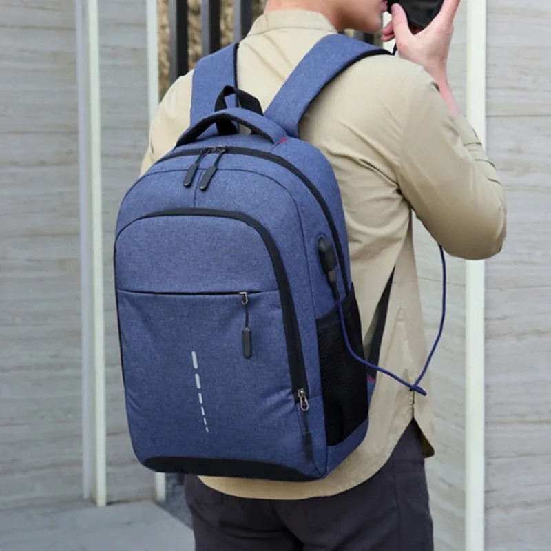 sac à dos étanche classique pour homme, chargement usb, sac à dos de voyage décontracté, grande capacité, sac d'école pour ordinateur portable