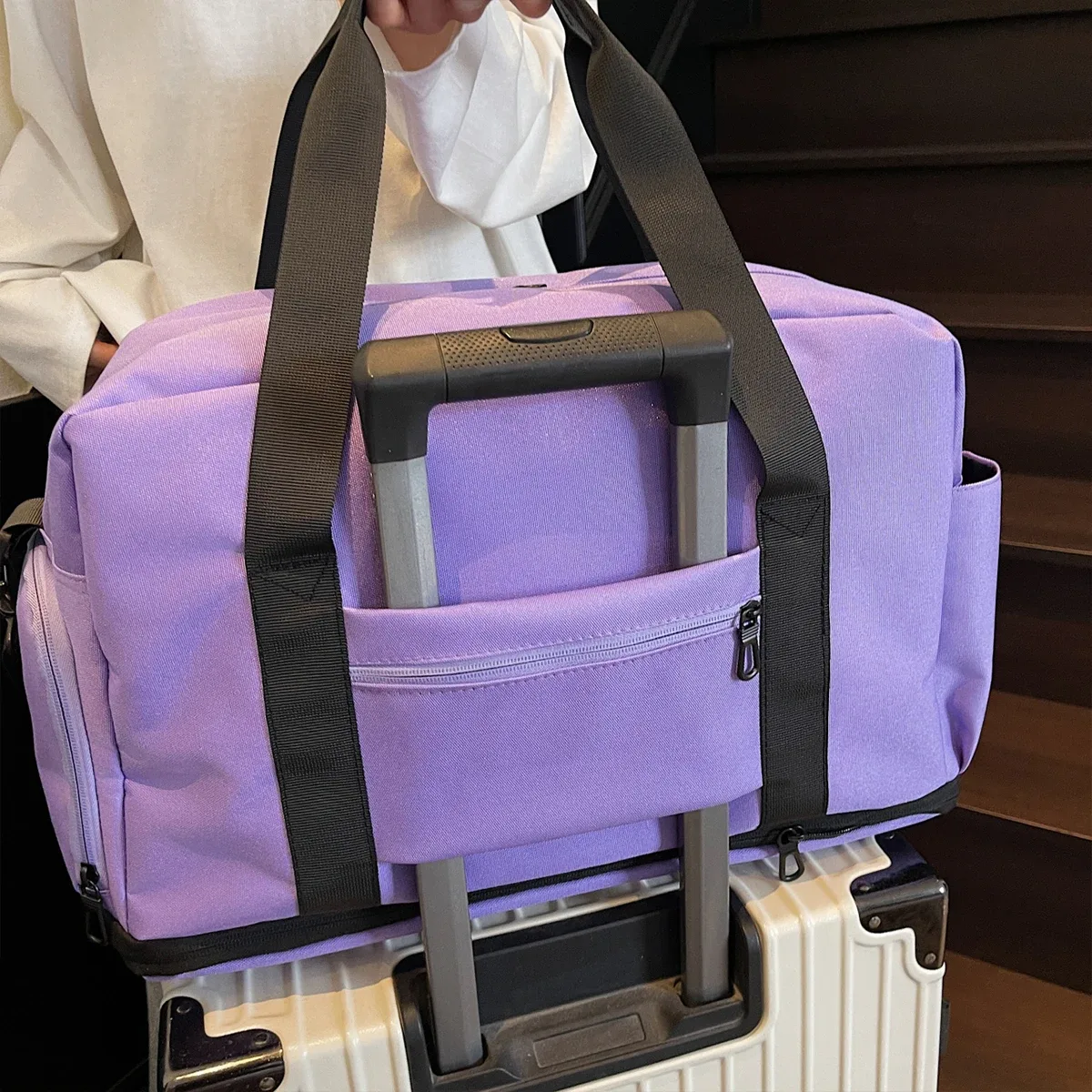 sac de fitness pour hommes, sac à bandoulière de séparation humide et sec, sac de voyage multifonctionnel à bandoulière, sac de natation d'entraînement pour femmes, grande capacité