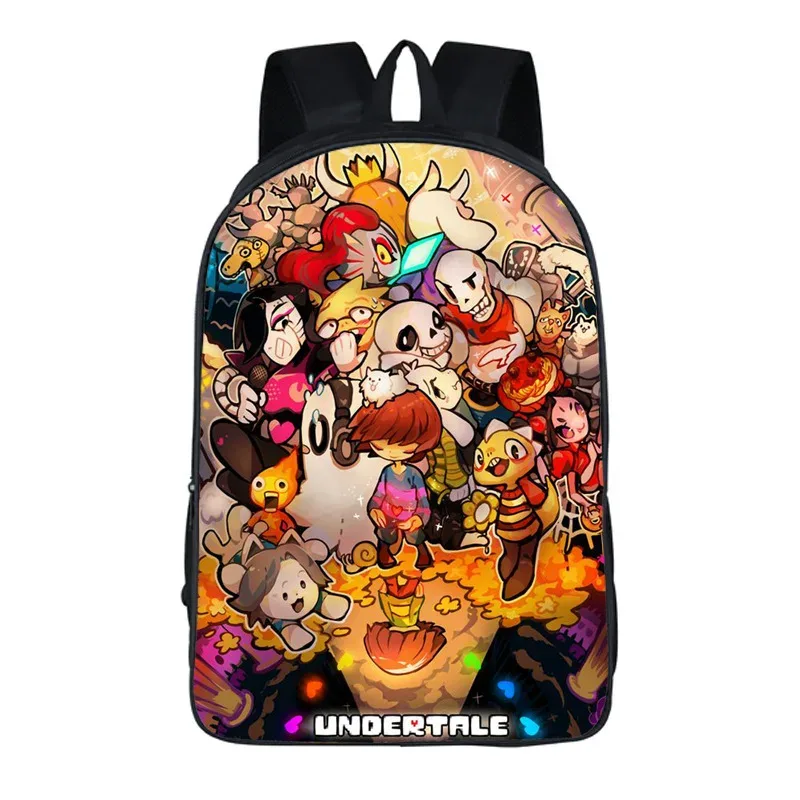 undertale dessin animé sac à dos sac d'école 40 cm/15.7 pouces sac à dos livre sacs ordinateur sac à dos pour garçon fille meilleur cadeau