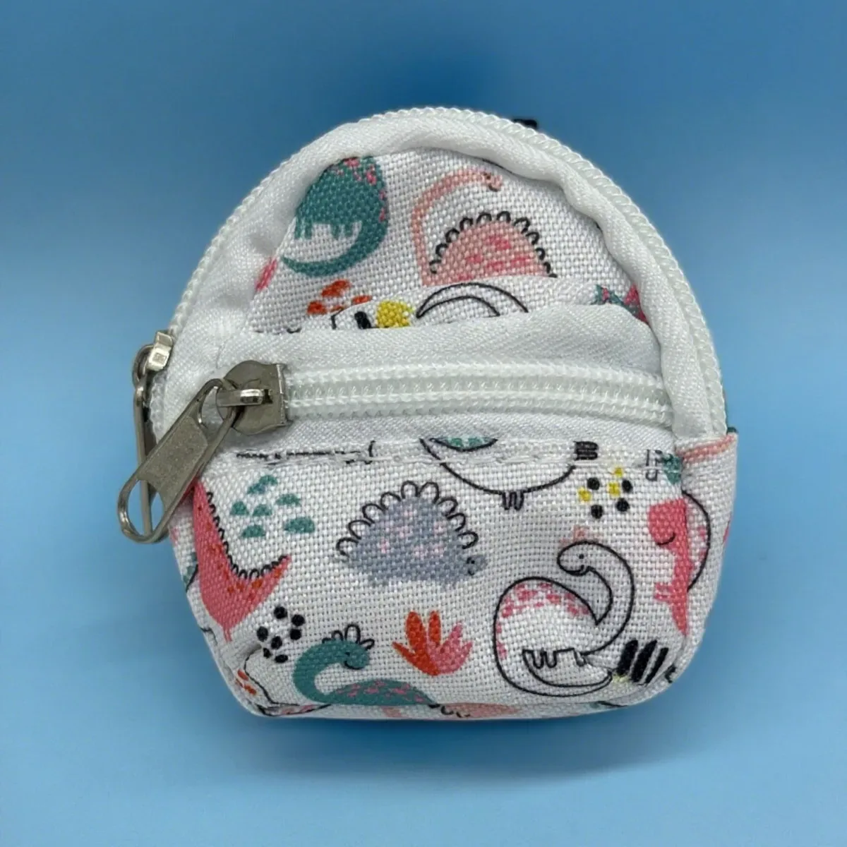 1 pièce mini sac à dos porte-monnaie à fermeture éclair double épaule avec porte-clés et pendentif