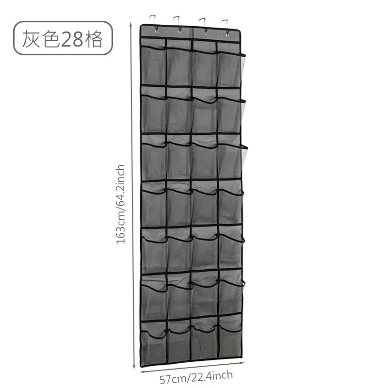 sac de rangement mural à grille multicouche, pour chaussures et articles divers derrière la porte, rangement de chambre à coucher en tissu non tissé