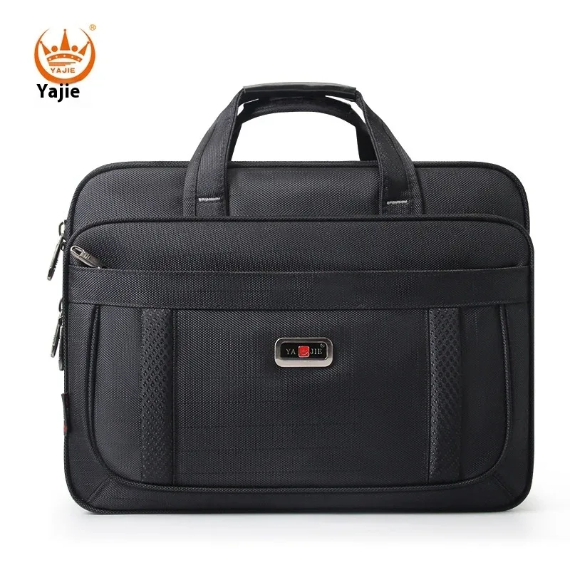 porte-documents en toile imperméable pour hommes d'affaires, grande capacité, sac pour ordinateur portable de 15.6 pouces, sac de travail, sacs d'affaires, sac de bureau officiel