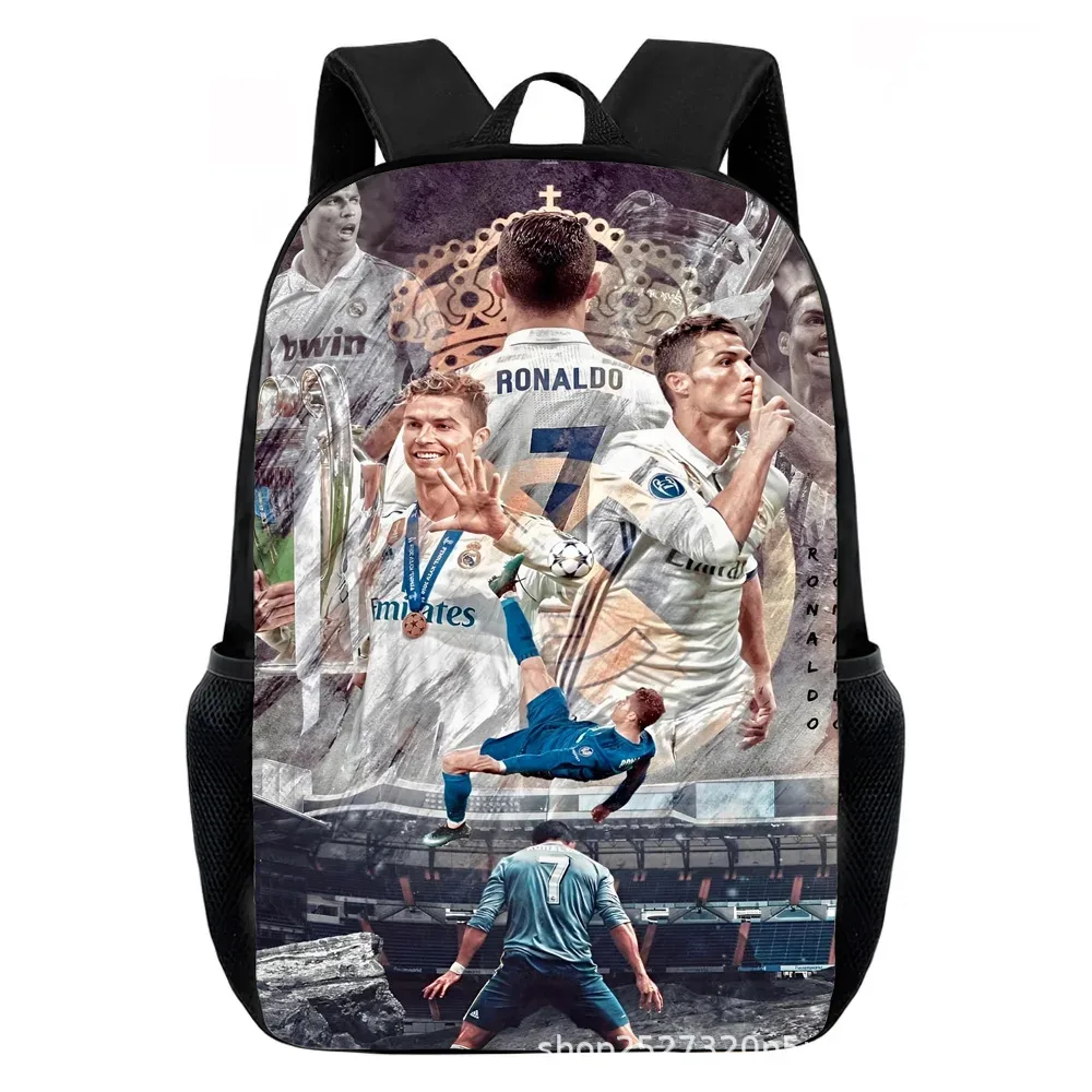 sacs à dos cr7 imprimés pour enfants, sacs d'école décontractés pour adolescents, garçons et filles, sac à dos d'école de 15 pouces, mochilas de voyage pour l'école primaire