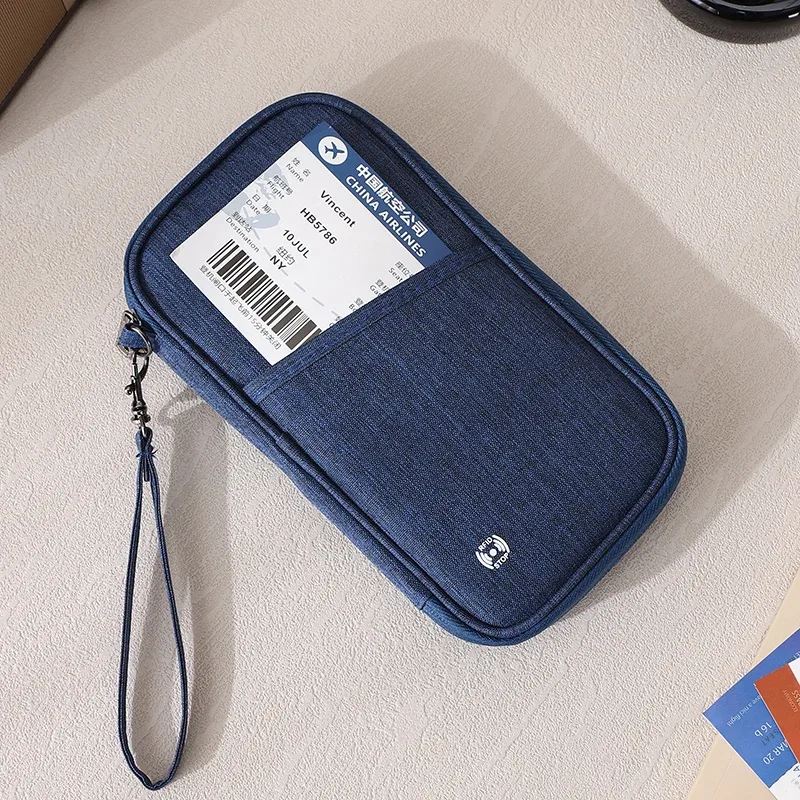 portefeuille porte-passeport anti-rfid - organisateur de documents de voyage familial avec emplacements pour cartes de crédit, sac sécurisé pour les essentiels de voyage