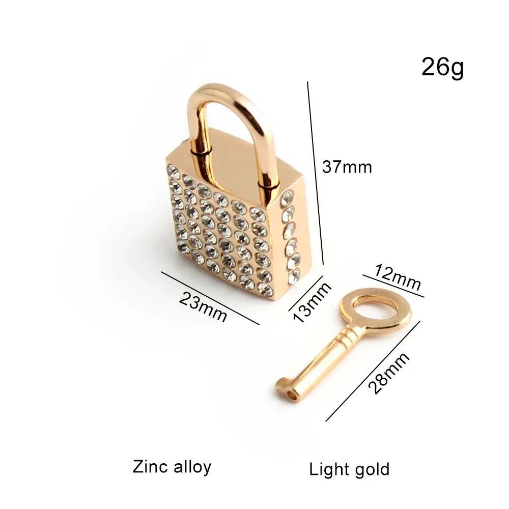 serrure à clé en métal biscuits pour hommes et femmes, sacs à main, bijoux punk, cadenas, accessoires décoratifs, 2 ensembles, 5 ensembles, 10 ensembles, 23x37mm
