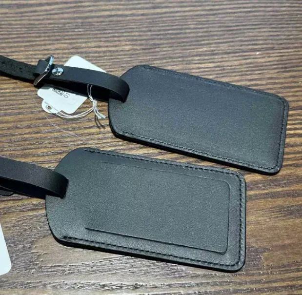 étiquette de bagage en cuir personnalisable, étiquette de valise en cuir véritable de luxe, accessoires de voyage pour femmes, lettres personnalisées, étiquette de bagage pour hommes