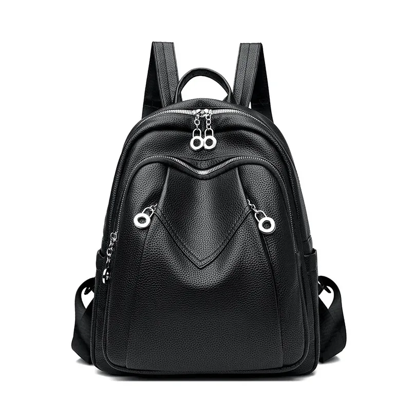 sac à dos en cuir pu pour femmes : sacs à dos souples antivol convertibles - sac à dos de voyage élégant pour femmes