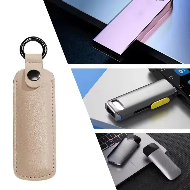 Étui en cuir pour clé USB, porte-clés, sac de rangement pour clé USB, housse de protection pour clé USB, étui pour clé mémoire