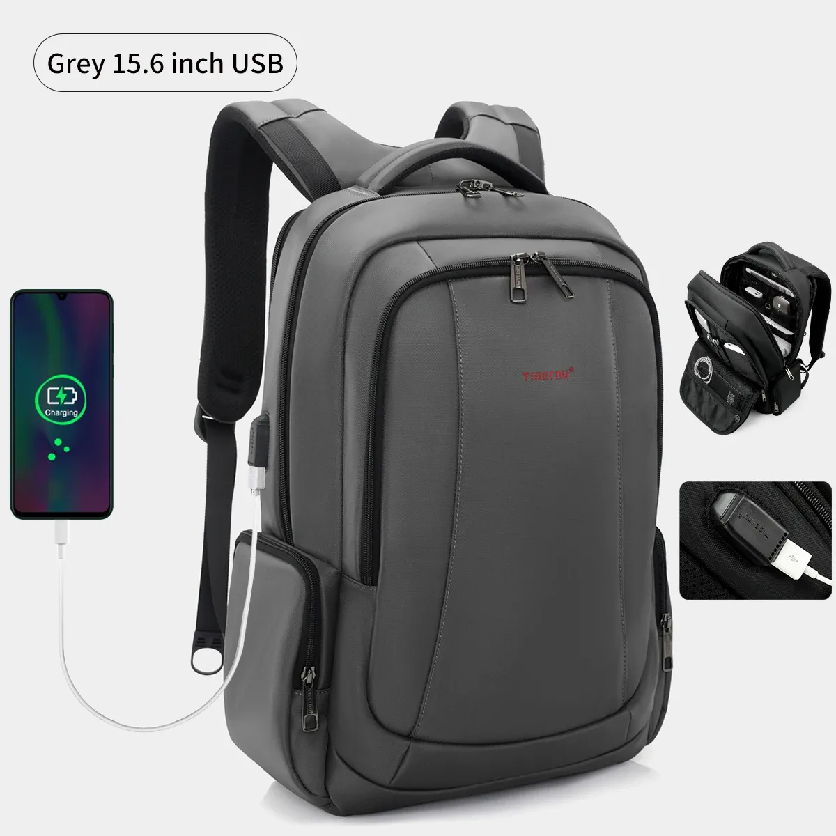 tigernu sac à dos en nylon imperméable femme hommes sac à dos pour 15.6 ordinateur portable sac pour ordinateur portable mochilas sacs à dos scolaires sac mâle sac à dos
