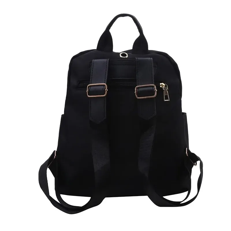 sacs à dos simples de grande capacité pour femmes, sac de voyage noir solide, cartable étudiant harajuku, sacs unisexes, high street, nouveau