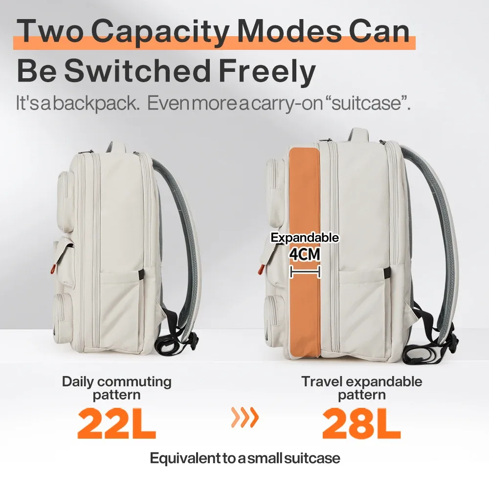 mixi nouveau design brevet sac à dos de voyage multifonctionnel unisexe étanche 18 pouces m5015