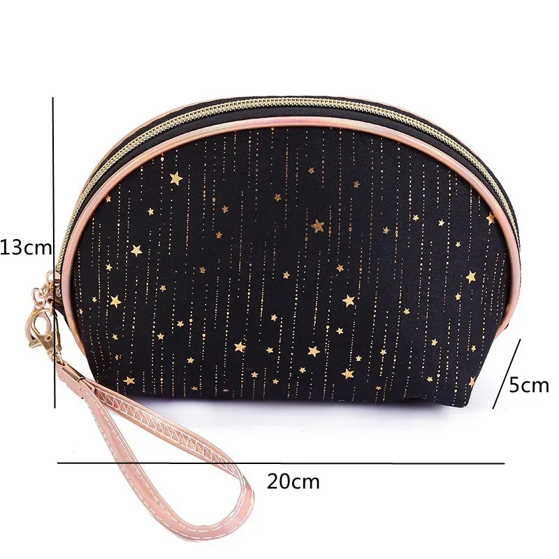 sac de rangement pour cosmétiques de voyage pour femmes et filles, trousse de toilette mignonne, sacs à main de maquillage, portefeuille pour rouge à lèvres et brosse, 2023