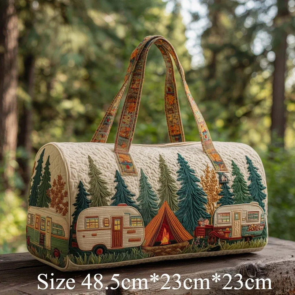 sac de voyage matelassé fait main, vintage, artistique, sac de voyage de style bohème, sac de week-end pour hommes et femmes, camping, randonnée, voyage en voiture