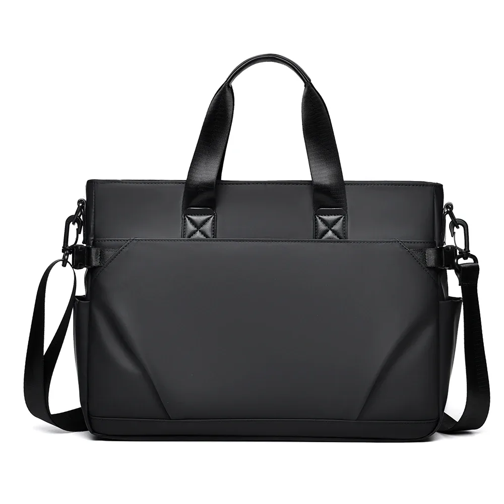 sac à main d'affaires pour hommes, grande capacité, mallette de rangement pour ordinateur de 15.6 pouces, peut être inséré dans le chariot, sac de banlieue multicolore