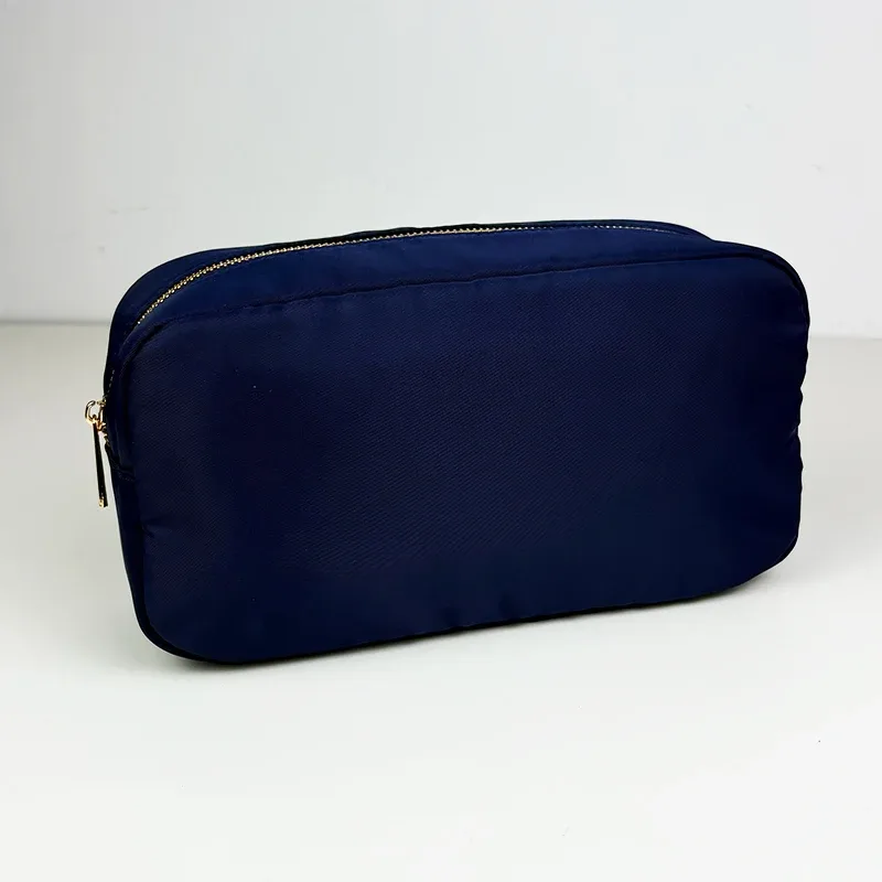 trousse de toilette en nylon personnalisée pour femme et fille, poudres cosmétique de voyage, fermeture éclair, document solide, trousse de maquillage personnalisée, diy