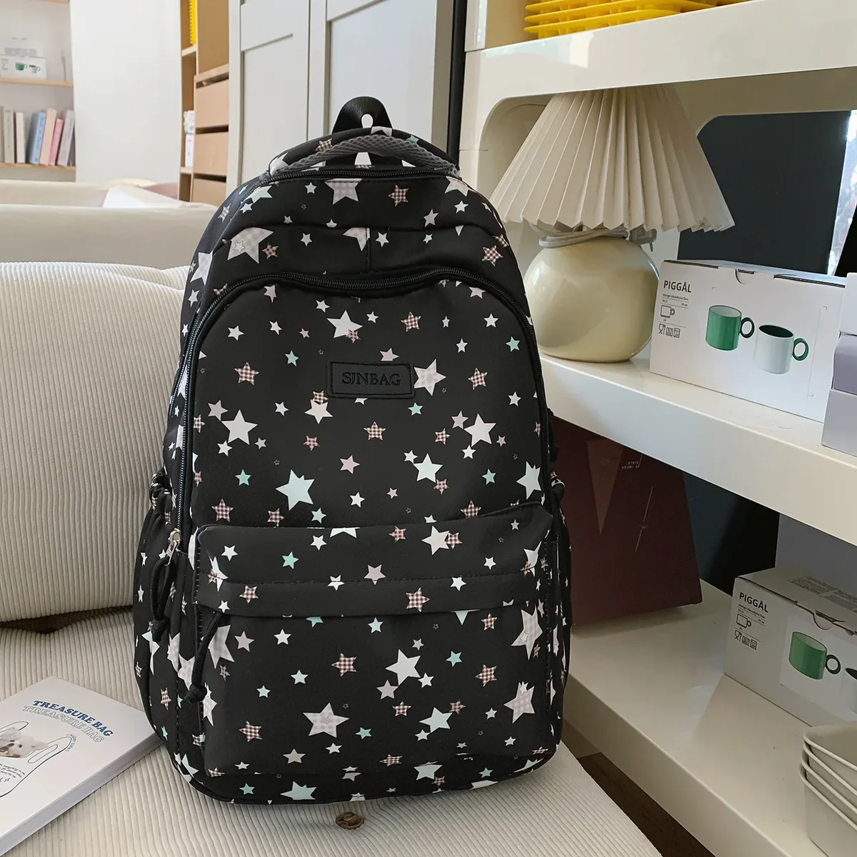 sac à dos pour filles, adolescents, garçons, enfants, sacs à dos d'école décontractés, sacs à dos mignons multi-poches pour livres