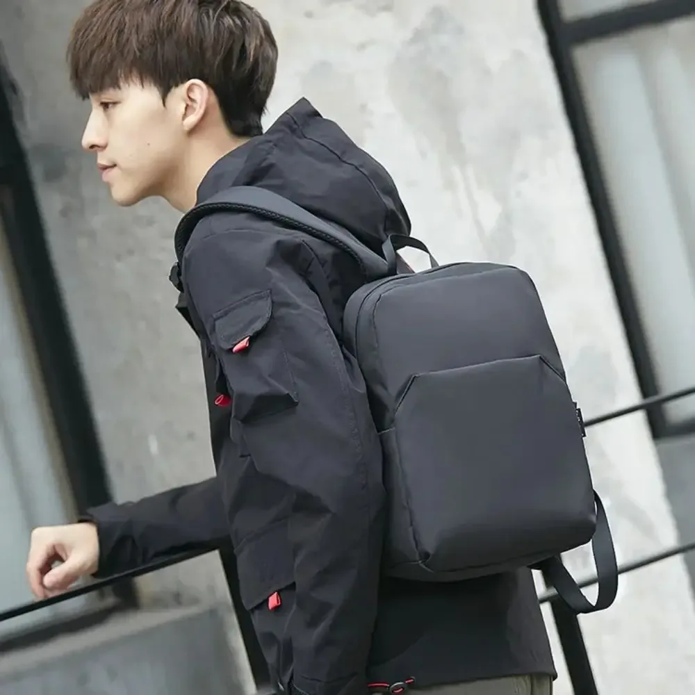 mini sac à dos oxford pour hommes, couleur unie, imperméable, petit sac d'école à bandoulière, léger, résistant à l'usure, sacs à dos de voyage pour hommes