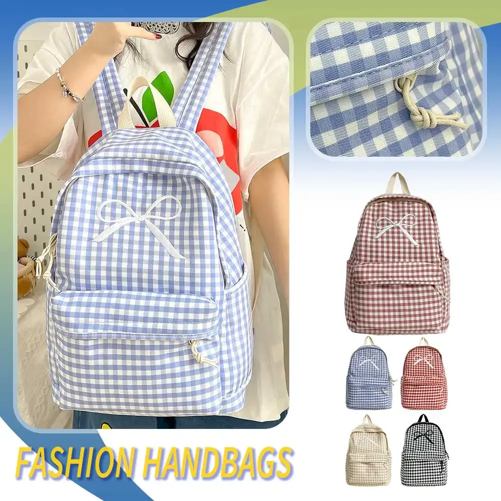 sacs à dos de campus élégants, grande capacité, en nylon souple, style preppy, multi-poches, sac de voyage décontracté, sacs à dos pour trajets quotidiens et travail.